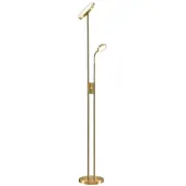 LINDBY Vloerlampe , Seppa, dimbare, Goud / Messing, Woonkamer, Metaal, Modern