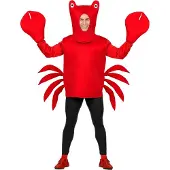 Hobby Hall - Krab & Kreeft Kostuum - Vuurrode Voorgekookte Krab Kostuum - Rood - Medium / Large - Carnavalskleding - Verkleedkleding