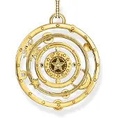 Thomas Sabo Hanger, Hanger halve bol met oogkleurige stenen verguld, (Email, Email/zilver, 925 zilver)