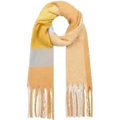 Yehwang Sjaal Winter Time Blauw Geel