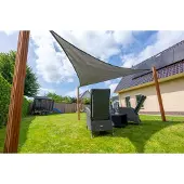 Wovar Schaduwdoek Driehoek 400 x 400 x 400 cm Grijs | 320gr/m2 | Premium Schaduwdoeken | Schaduwdoek Driehoek