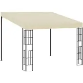 vidaXL Belvédère mural 3x3 m Crème Tissu