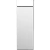 vidaXL Deurspiegel 30x80 cm glas en aluminium zwart
