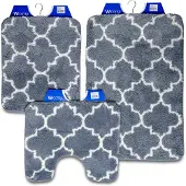 Wicotex Wicotex-Badmatset-Badmat-Toiletmat-Bidetmat Marseille grijs