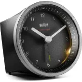 Braun BC07 - Wekker - Rond - Quartz - Voor op het bureau - Zilver/Zwart