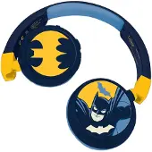 Batman 2-in-1 Bluetooth en Bedrade comfortabele opvouwbare Koptelefoon met veilige volumebeperking Batman Design