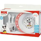 Nuk kinderservies set Mickey - plastic, magnetron- en vaatwasserbestendig.
