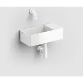 Clou New Flush 3 keramische fontein 35cm zonder kraangat rechts wit glans