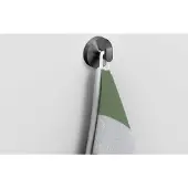 Clou Flat handdoekhaakjes gunmetal geborsteld PVD - set van 2