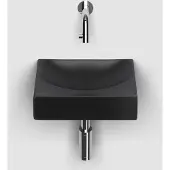 Clou Vale keramische fontein 28cm zonder kraangat zwart mat