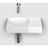 Clou Vale keramische fontein 38cm zonder kraangat rechts wit glans