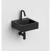 Clou Flush 1 keramische fontein 28cm met kraangat zwart mat