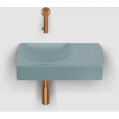 Clou Vale keramische fontein 38cm zonder kraangat rechts blauw mat