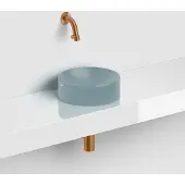 Clou Vale keramische fontein 22cm zonder kraangat blauw mat