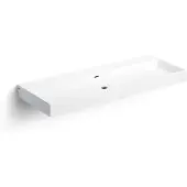 Clou Wash Me wastafel solid surface 110cm wit mat