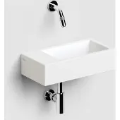 Clou Flush 3 keramische fontein 36cm zonder kraangat links wit mat