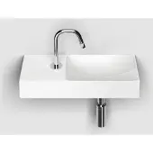 Clou Vale keramische fontein 45cm met kraangat links wit mat