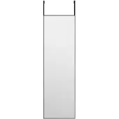 vidaXL Deurspiegel 30x100 cm glas en aluminium zwart
