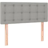 vidaXL Hoofdbord 80x5x78/88 cm stof lichtgrijs