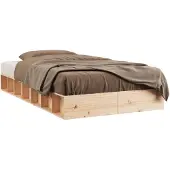 vidaXL Bedframe massief hout 100x200 cm