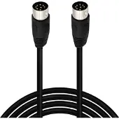 Dolphix DIN 8-pins luidspreker kabel / zwart - 0,50 meter