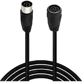 Dolphix DIN 8-pins luidspreker verlengkabel / zwart - 1,5 meter