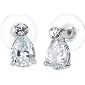 Behave - Oorsteker in druppelvorm met steen - Fashion sieraden