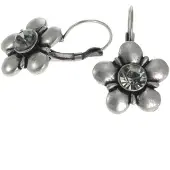 Behave - Oorstekers met bloemetje en steentje - 3,2 cm