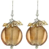Behave - Ronde oorhangers met beige kraaltjes - Casual zomermode