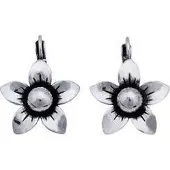 Behave - Oorhangers dames bloemvormig - Tijdloos detail - Zilverkleur