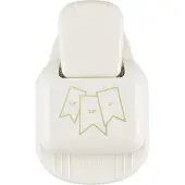 Vaessen creative Pons - 3 in 1 Label Pons - 3,8 - 5 - 6,4 cm - Vlaggetjes - Ivoor