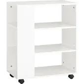 SoBuy FBT68-W Printertafel op wielen - Wit