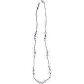 Behave - Lange ketting met delftsblauwe kralen - 110 cm
