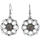 Behave - Oorhangers dames bloemvormig - Boho chic trend - Zilverkleur
