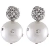 Behave - Oorstekers romantische stijl met parel en steentjes - Elegante accessoires