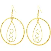 Behave - Oorbellen goudkleur - modern design - feestelijk & casual