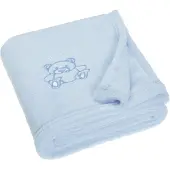 Playshoes fleecedeken beer 75 x 100 cm blauw
