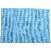 MSV Badkamerkleed/badmat voor op de vloer - lichtblauw - 40 x 60 cm - Microvezel - Badmatjes