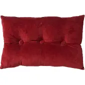 Dutch decor - VALERIE - Sierkussen 40x60 cm - velvet - met knopen - Merlot - rood