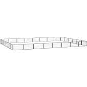 vidaXL Hondenkennel 28 panelen 100x50 cm gepoedercoat staal zwart