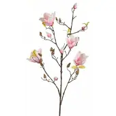 Merkloos Kunstbloem - Magnolia - op tak - 105 cm - roze - sierbloemen - decoratie - Kunstbloemen
