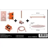Best design Best-design "one-pack" inbouw-regendoucheset "lyon-m-300" rose mat goud