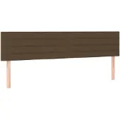 vidaXL Hoofdborden 200x5x78/88 cm stof donkerbruin