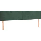 vidaXL Hoofdborden 200x5x78/88 cm fluweel donkergroen