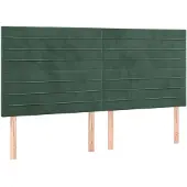 vidaXL Hoofdbord donkergroen 180x5x118/128 cm fluweel