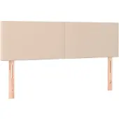vidaXL Hoofdborden 144x5x78/88 cm kunstleer cappuccinokleurig