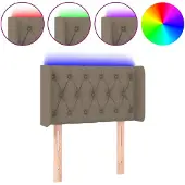 vidaXL Hoofdbord LED 83x16x78/88 cm stof taupe