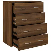 vidaXL Dressoir met 4 lades 60x30,5x71 cm bruineiken
