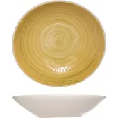 COSY&TRENDY 1x stuks rond diep bord/soepbord Turbolino geel 21 cm - Diepe borden