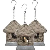 vidaXL Vogelhuizen 3 st wicker